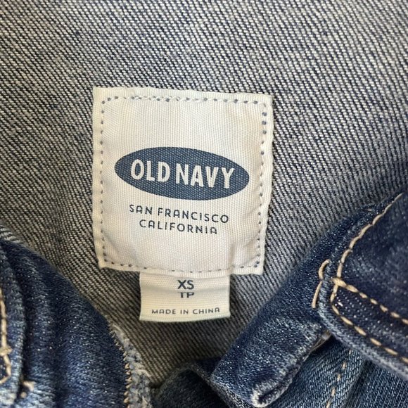 Old Navy Denim Jacket Womens XS Blue Jean Stretch Trucker Western Casual Short - Picture 4 of 9